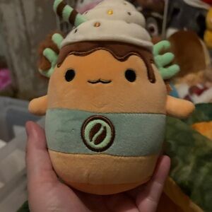 Squishmallows Coffee Cup Plush with Mint and Cream